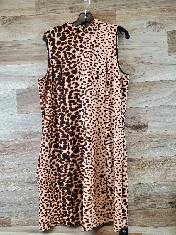 women's mini dressesDress Casual Midi By Apt 9 In Animal Print, Size: Xl