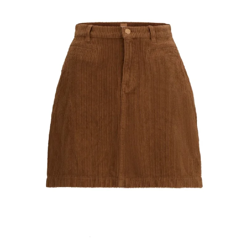 women's formal skirtsA-line skirt in stretch-cotton corduroy