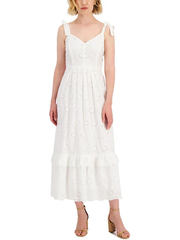 women's business casual dressesWomens Eyelet Tea Midi Dress