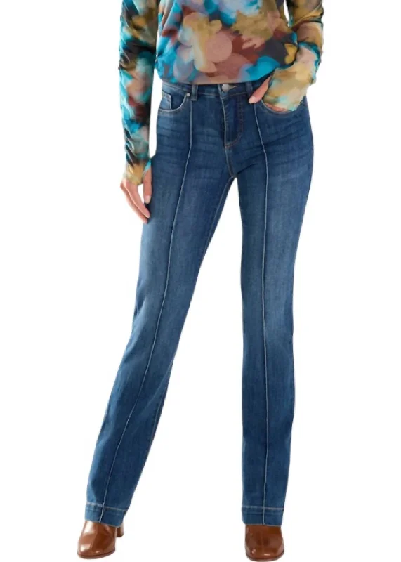 women's denim jeans with buttonsOlivia Bootleg Jeans In Indigo