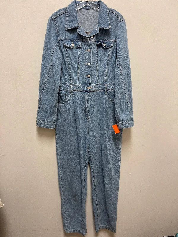 women's jumpsuits for everyday wearJumpsuit By Shein In Blue Denim, Size: Xl