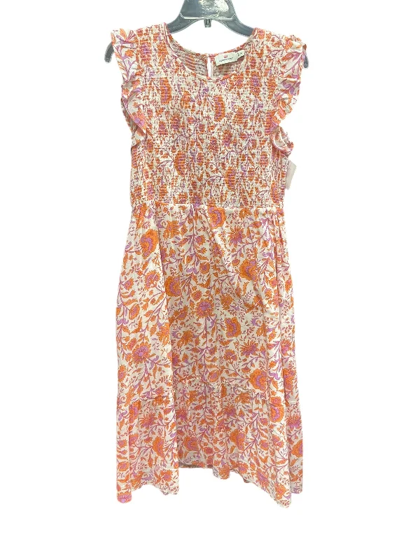 women's versatile dressesDress Casual Midi By Vineyard Vines In Orange & Pink, Size: M