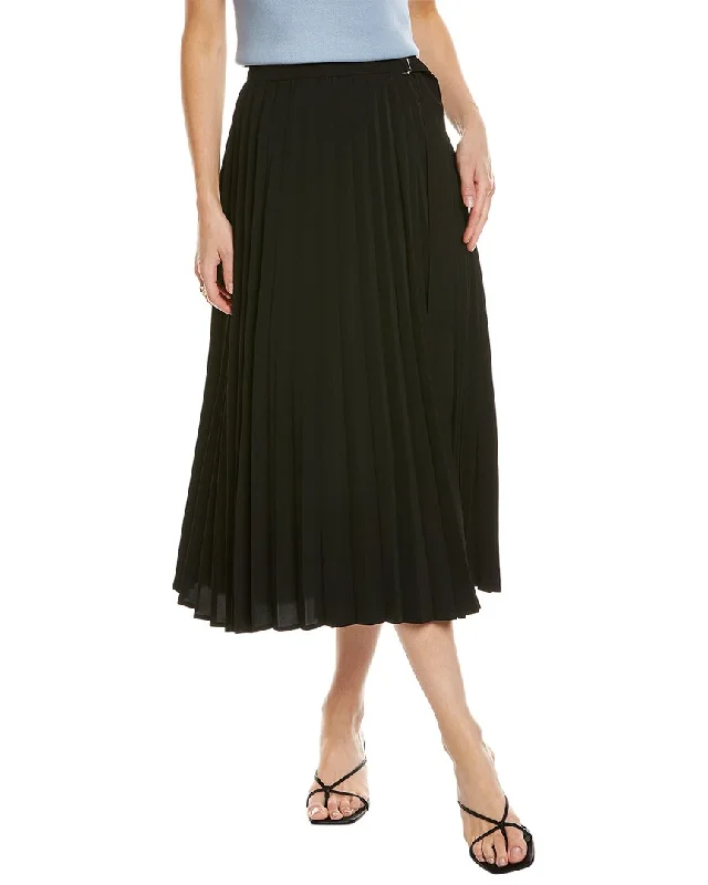 women's dressy circle skirtsGracia Side Buckle Wrap Skirt