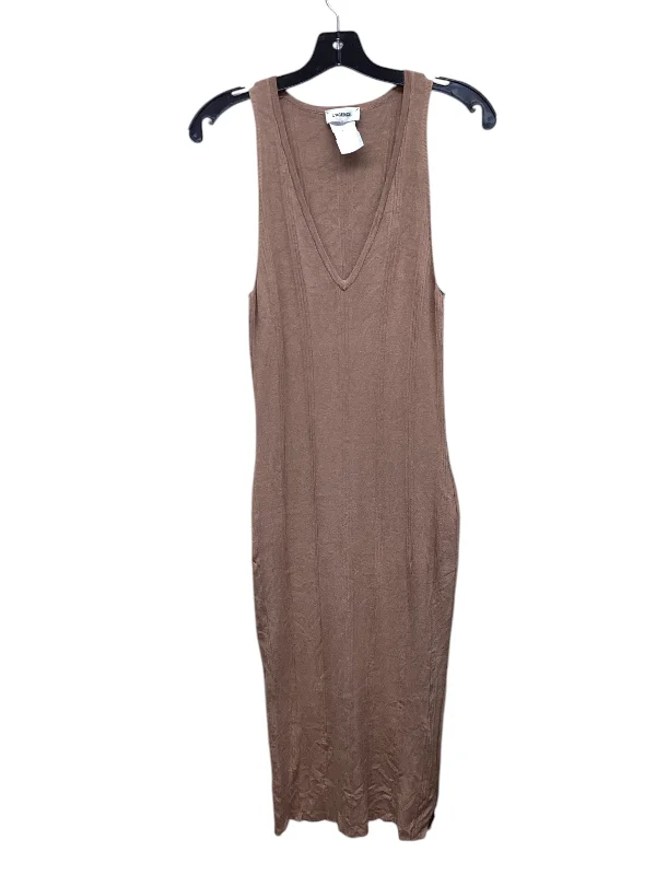 women's solid color dressesDress Casual Midi By L Agence In Brown, Size: M