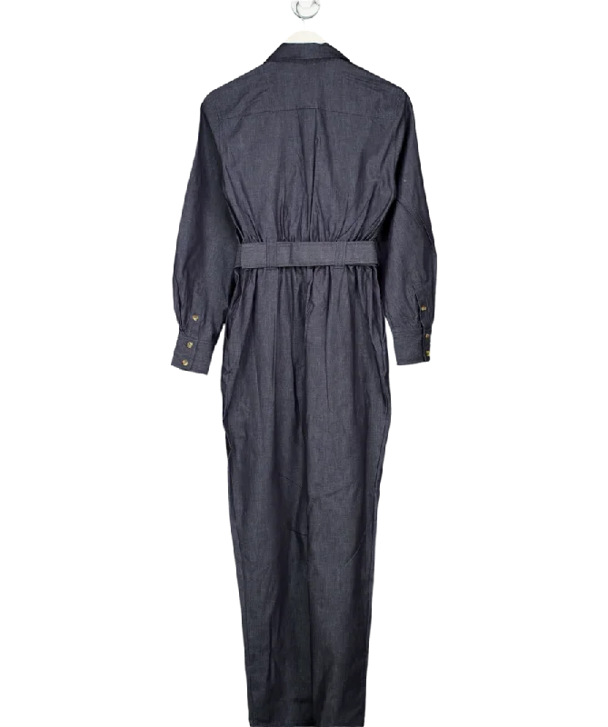 women's jumpsuits for lightweight designsVivere Blue Gabriel Denim Jumpsuit UK 8