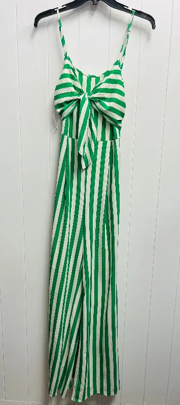 women's jumpsuits for easy dressingJumpsuit By Flying Tomato In Green & White, Size: S