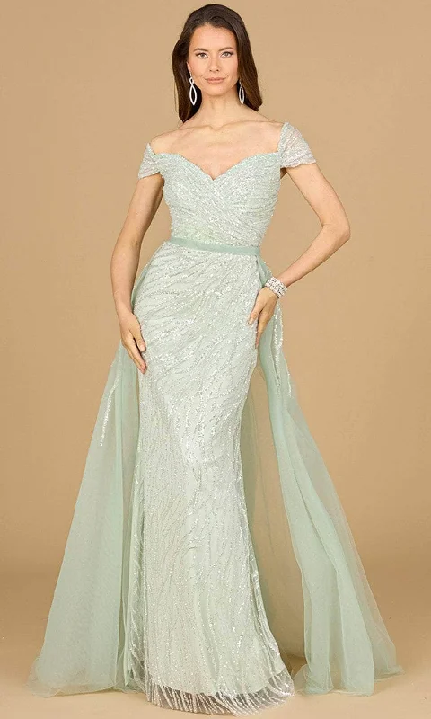 women's wrinkle-resistant dressesLara Dresses 29162 - Embellished Off-Shoulder Evening Gown