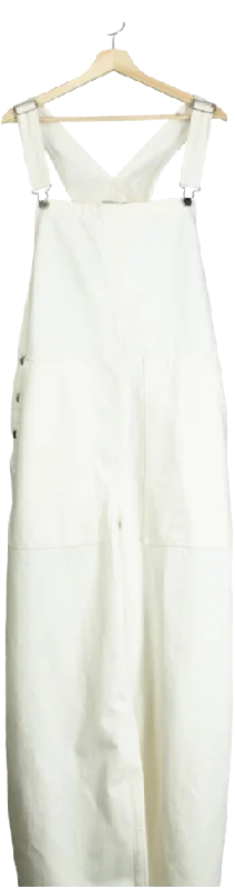 women's retro jumpsuitsEVERLANE White The Gardener Overall UK XL