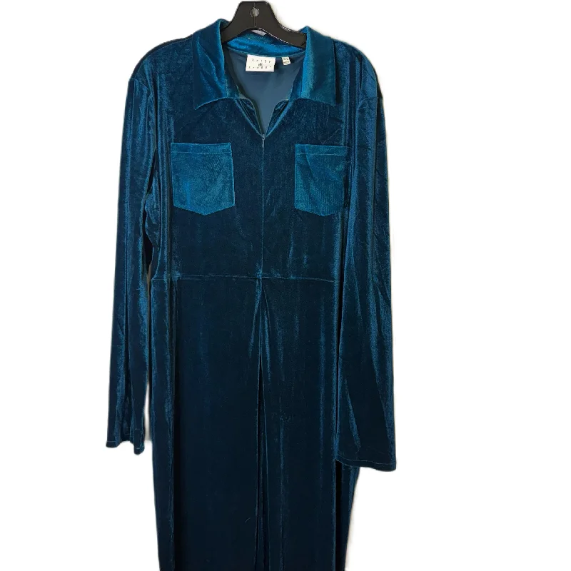 women's jumpsuits with long sleevesJumpsuit By Clothes Mentor In Blue, Size: 3x