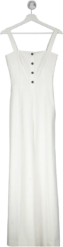 women's jumpsuits for lightweight designsStaud White Snow-white Tao Jumpsuit UK 4