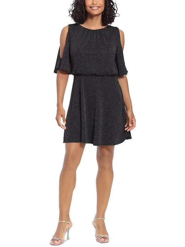 women's everyday dressesPetites Womens Blouson Mini Cocktail and Party Dress