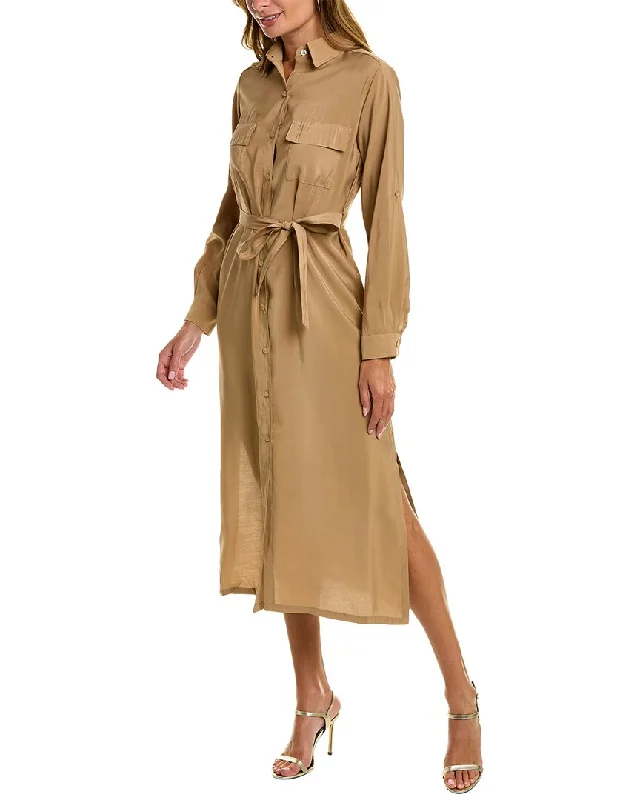 women's petite dressesMax Studio Tab Sleeve Midi Shirtdress