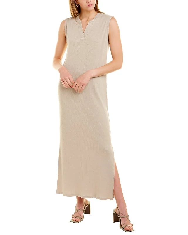 women's bell-sleeved dressesSplendid Raine Eco Rib Midi Dress