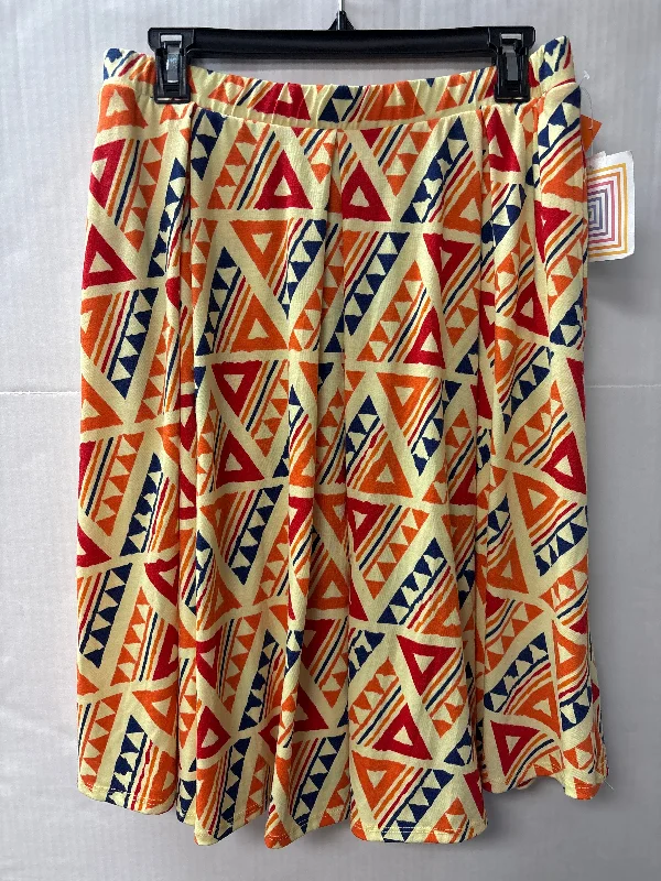 women's retro denim skirtsSkirt Midi By Lularoe In Yellow, Size: 16