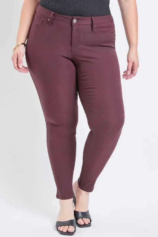 women's denim jeans for pear-shaped bodiesMissy Plus Size Hyperstretch Skinny Jeans In Dark Berry