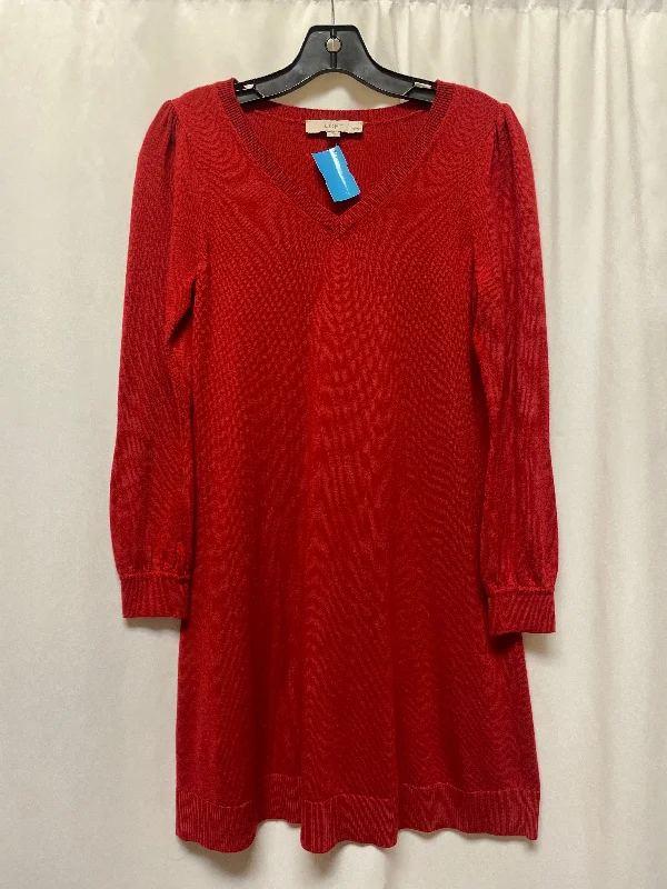 women's vintage dressesDress Casual Midi By Loft In Red, Size: Sp