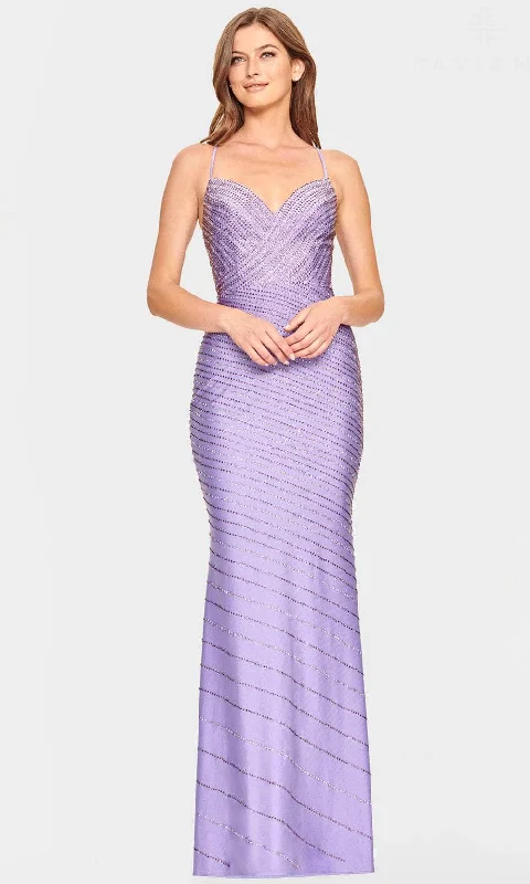 women's hourglass figure dressesFaviana S10830 - Sleeveless V Neck Evening Dress