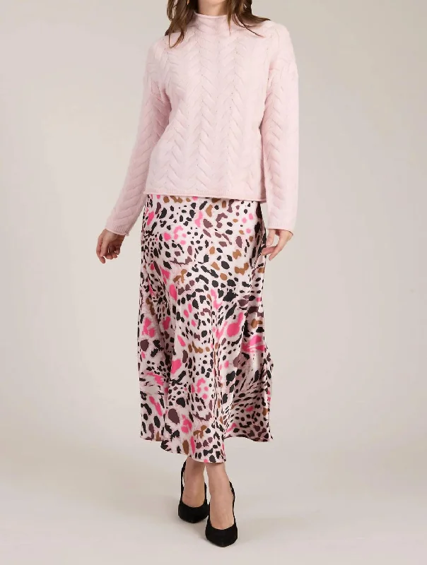 women's lace-up skirtsEdie Cheetah Skirt In Pink