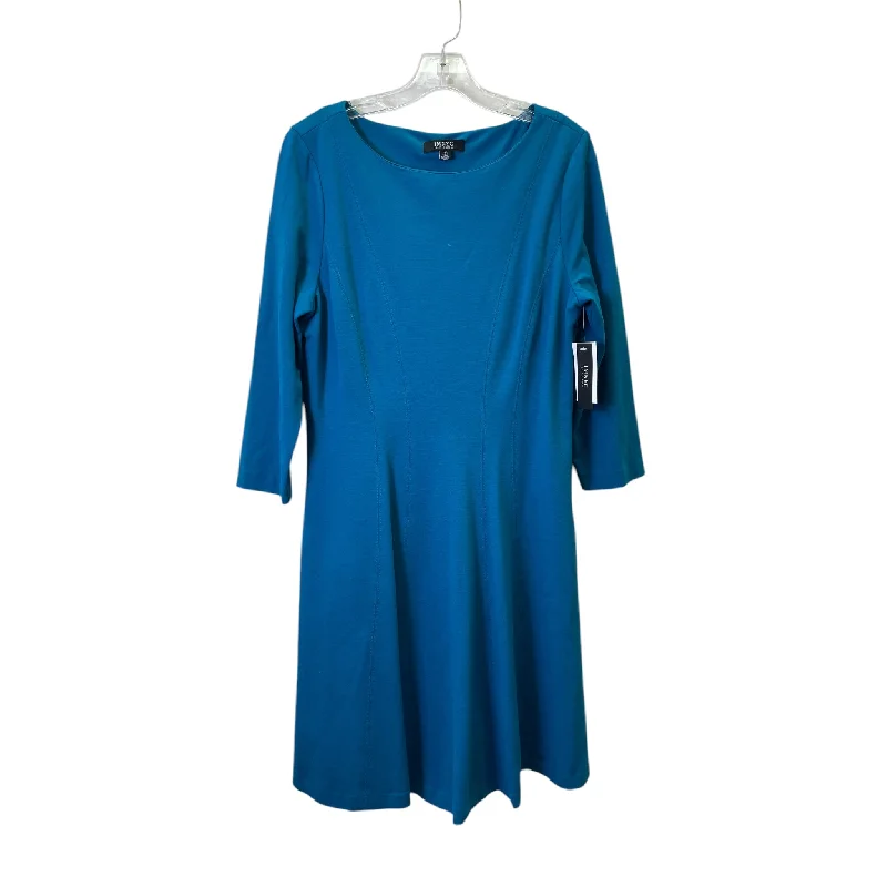 women's bespoke dressesDress Casual Midi By Isaac Mizrahi In Blue, Size:L