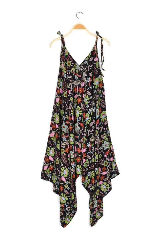 women's jumpsuits for laid-back looksTie Shoulder Printed Jumpsuit - Shoreham