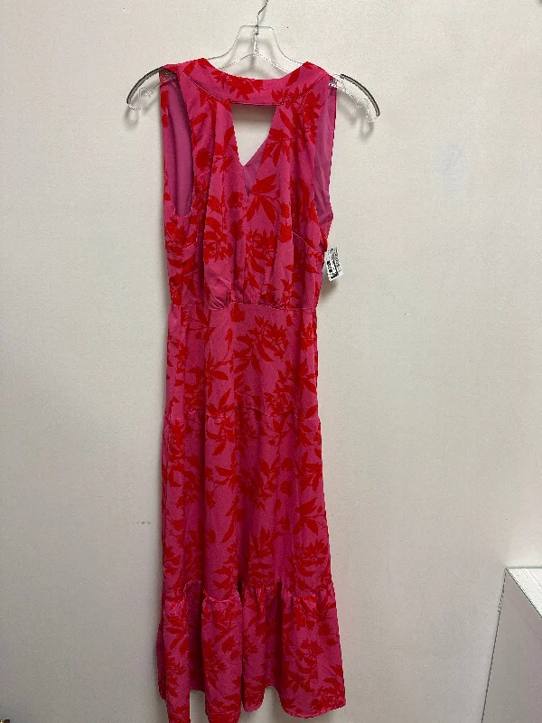 women's bespoke dressesDress Casual Midi By Sam Edelman In Pink & Red, Size: Xs