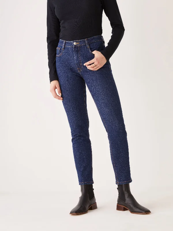 women's reversible pantsThe Stevie High Rise Slim Jean in Dark Indigo