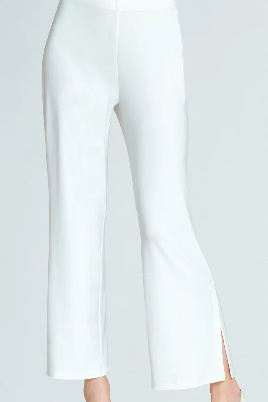 women's cashmere pantsAnkle Pants In White