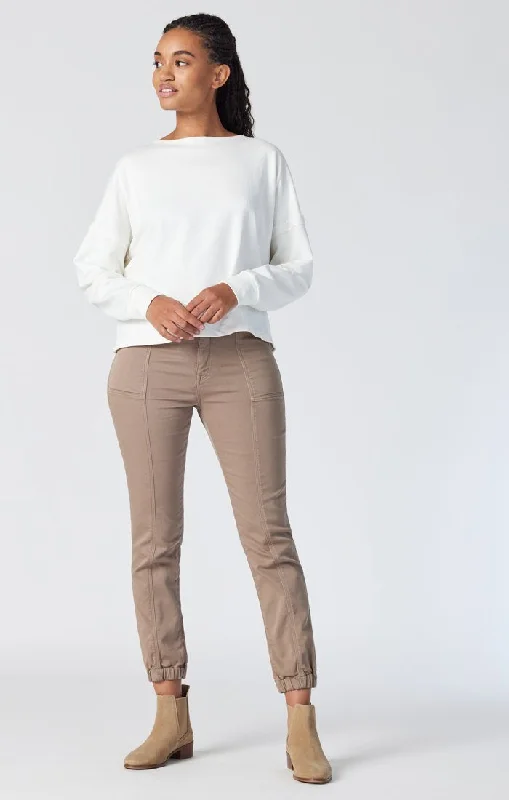 women's moisture-wicking pantsANNA SLIM JOGGER IN FUNGI CASUAL COMFORT