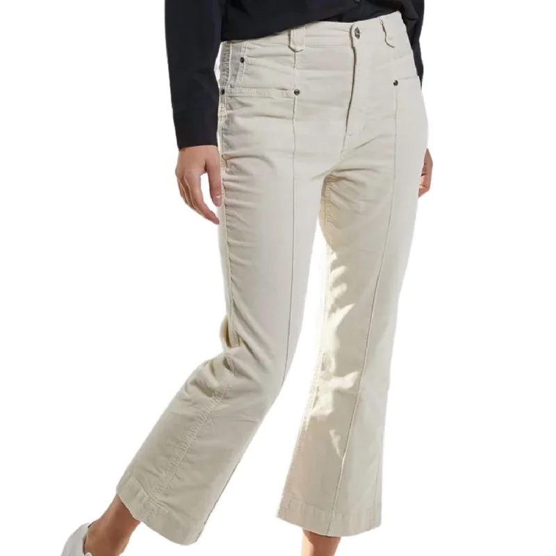 women's stretch pantsBrielle Velveteen Pant In Bone