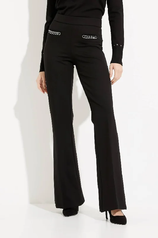 women's wide-leg pantsFlared Leg Pants In Black