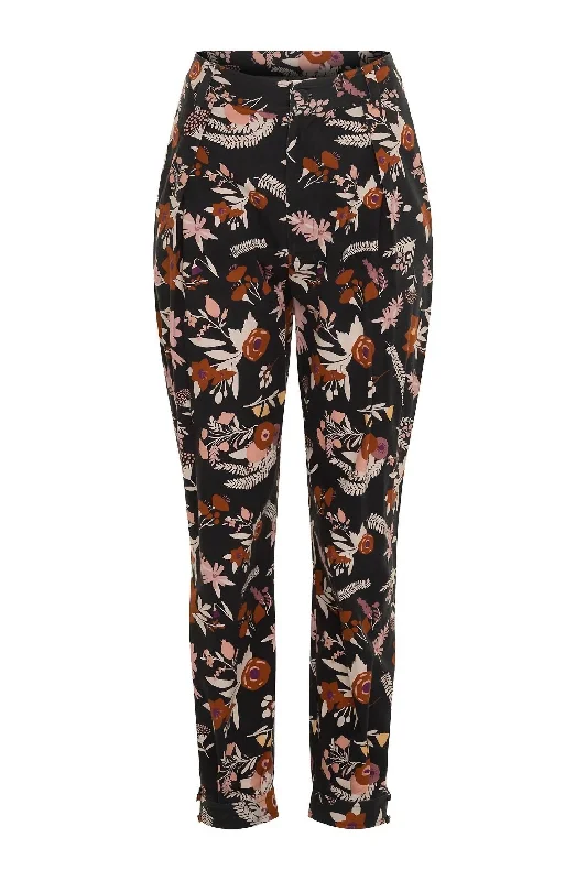 women's tactical pantsGaucho Pants In Dusty Floral Black