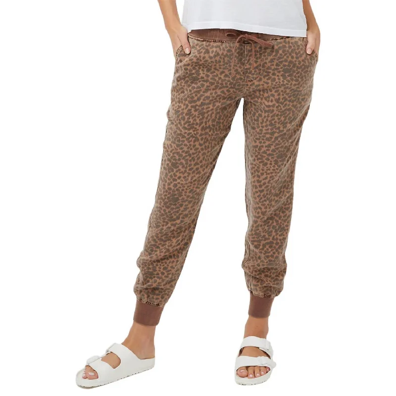 women's bridal pantsLeopard Jogger In Latte