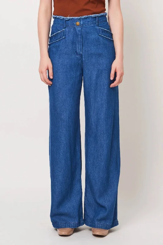 women's bell-bottom pantsLynn Pant In Washed Indigo