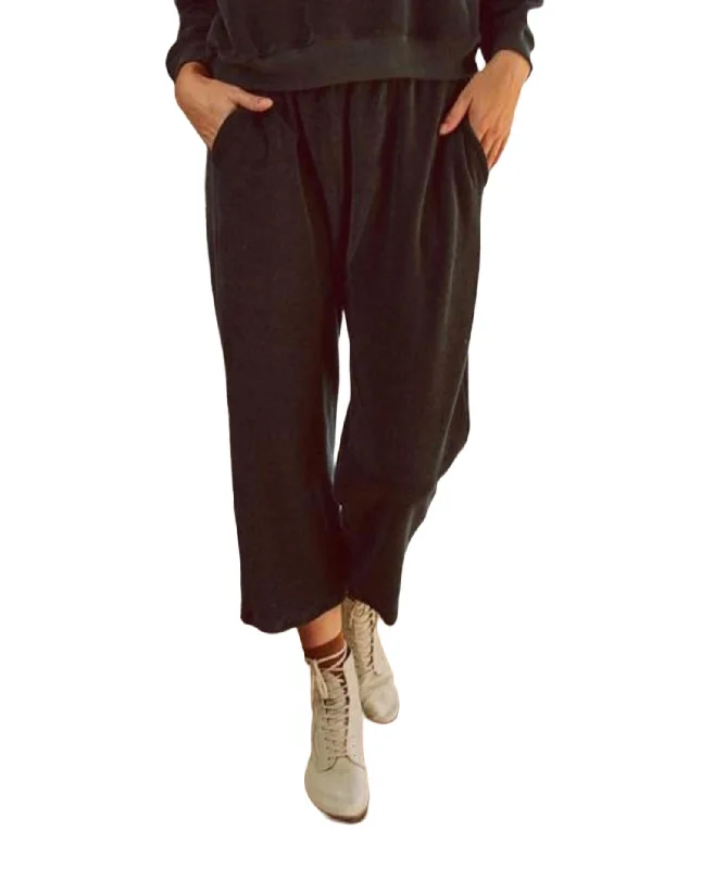 women's relaxed-fit pantsMicroterry Pajama Sweatpant In Dark Navy