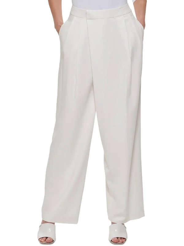 women's mid-rise pantsPetites Womens Crepe Dress Pants