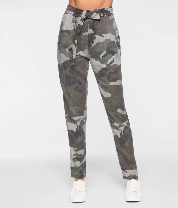 women's low-slung pantsSash Belt Pant In Camo