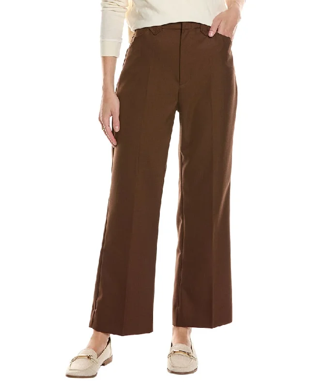 women's elastic waist pantsTHE GREAT The Western Wool-Blend Trouser