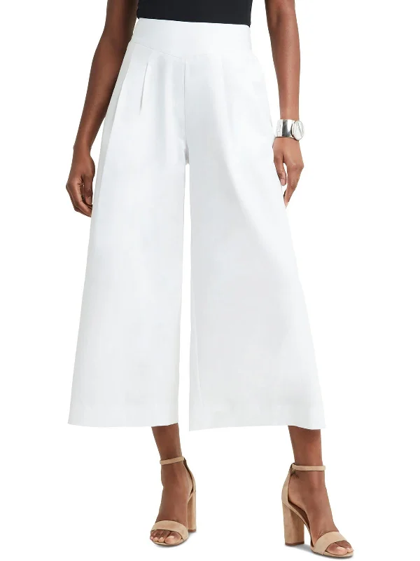 women's short pantsWomens Crop Cotton Wide Leg Pants