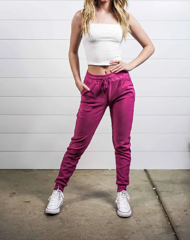 women's everyday pantsWomen's Joggers In Raspberry