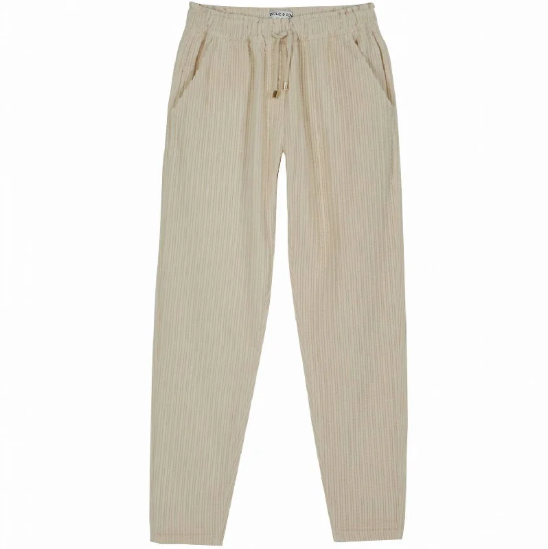 women's silk pantsWomen's Relaxed Fit Trousers In Porcelain