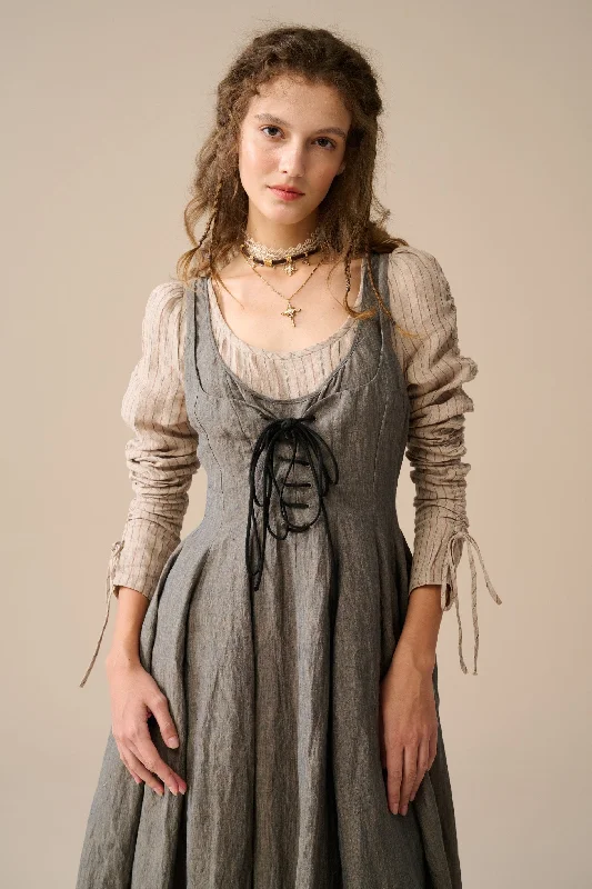 women's off-the-shoulder dressesAlisa 25 | lace up linen dress