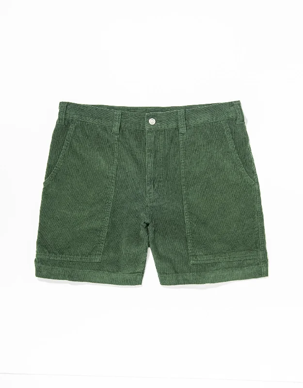 women's flowy dressesCORDUROY SHORTS - GREEN