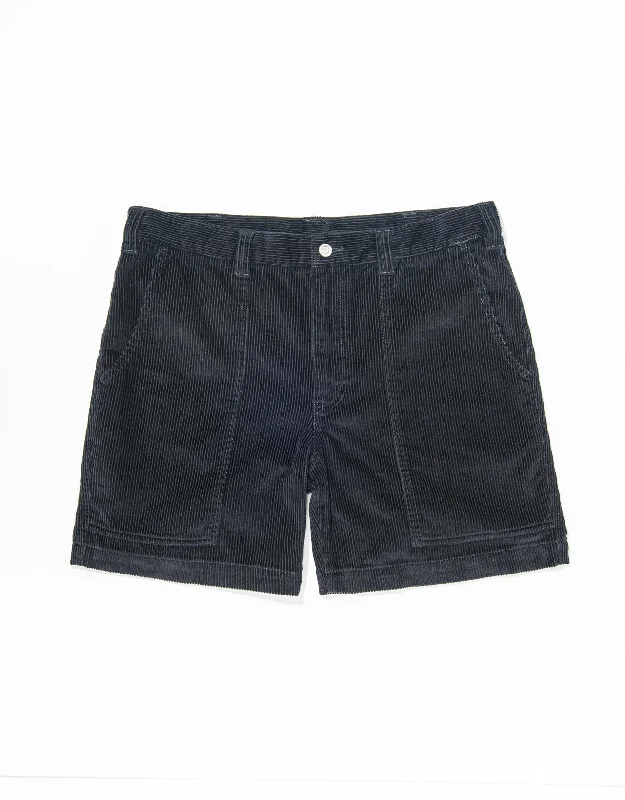 women's lace-up dressesCORDUROY SHORTS - NAVY