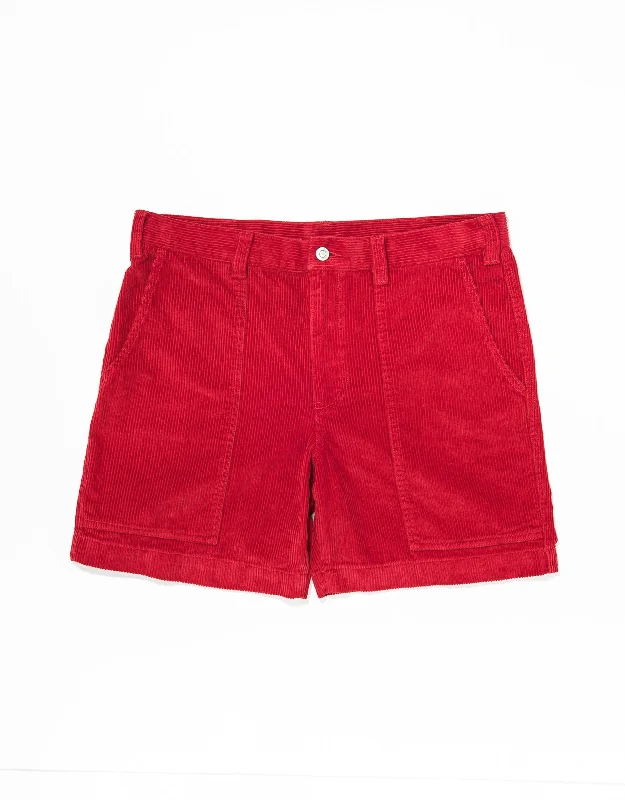 women's bow dressesCORDUROY SHORTS - RED