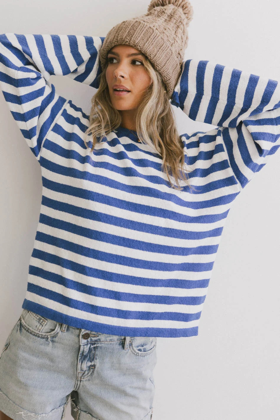 women's formal dressesDestinia Striped Top in Blue