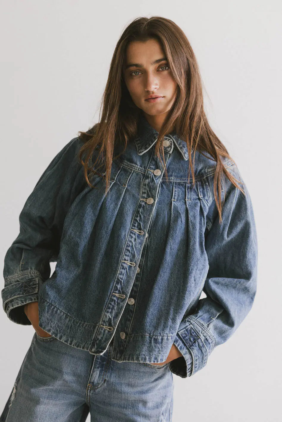 women's flutter-sleeved dressesLennon Denim Jacket