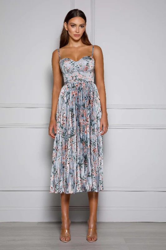 women's glam dressesMilan Dress - Blue Floral