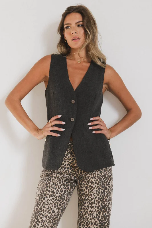 women's one-shoulder dressesYara Tweed Vest