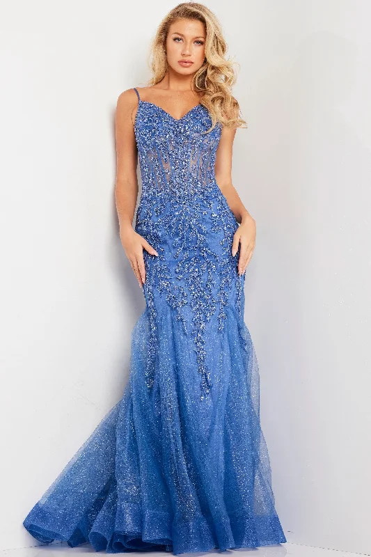 women's velvet dressesJovani 37416 Long Formal Mermaid Prom Dress