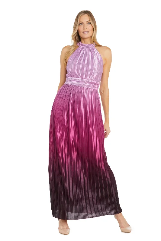 women's curve-hugging dressesR&M Richards 6606 Ombre Pleated Long Formal Prom Dress